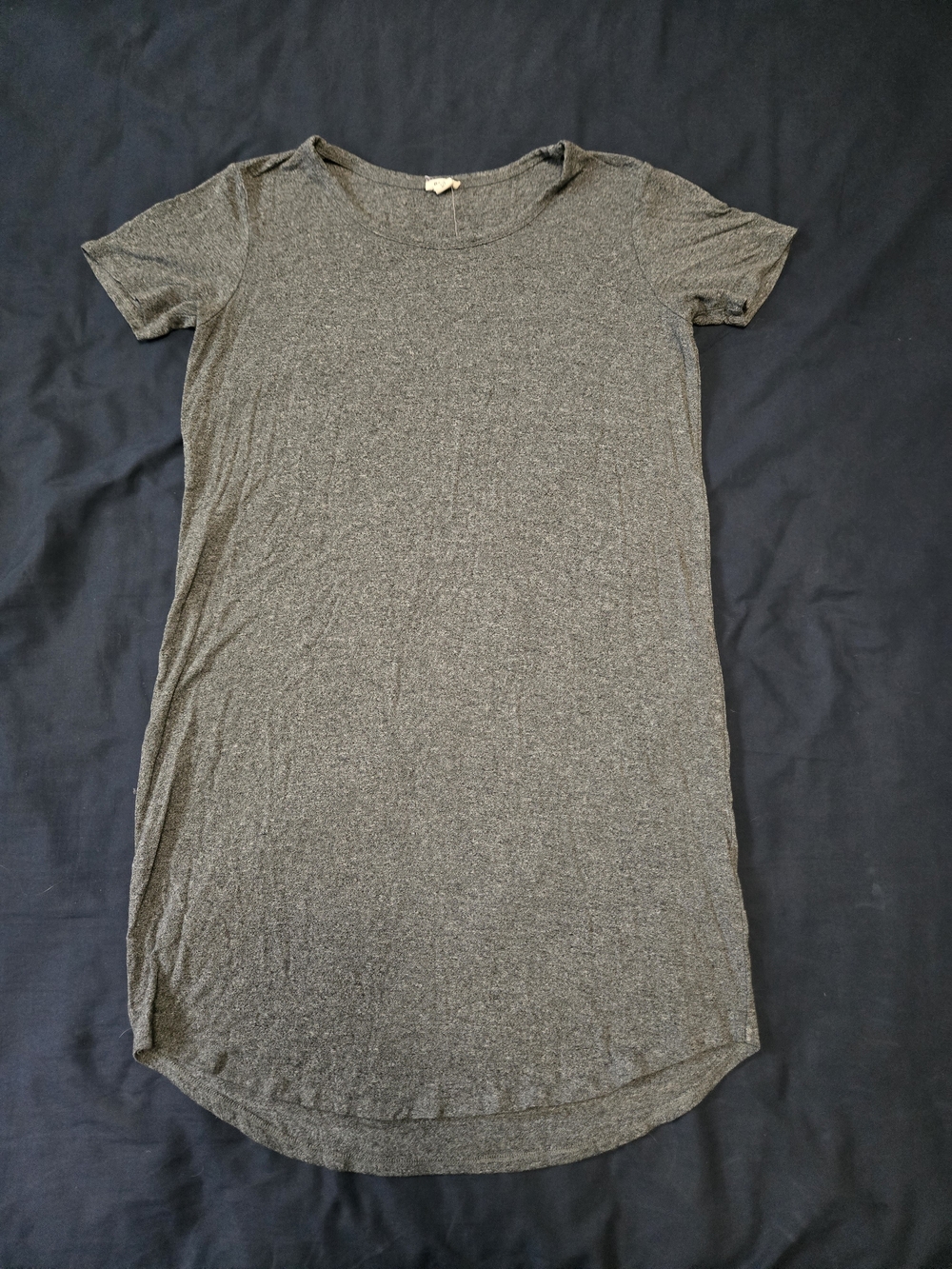 Garage Charcoal Short Sleeve Midi T-Shirt Dress